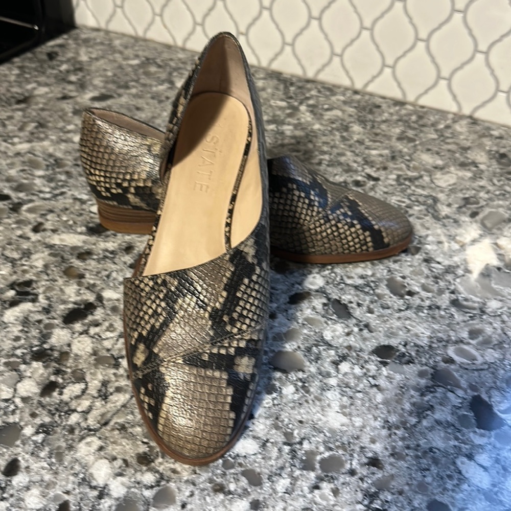 1. State leather snake skin look shoe Cacie